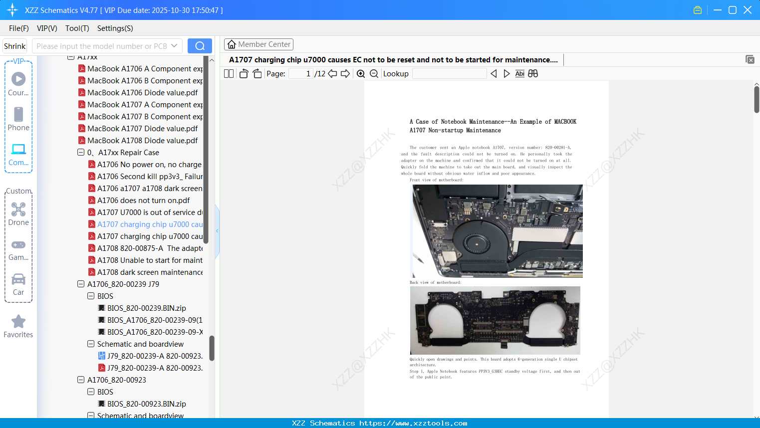 Laptop Apple A1707 Charging Chip U7000 Causes EC Not To Be Reset And Not To Be Started For Maintenance